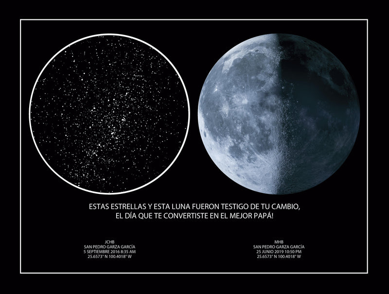 Mapa Estelar + Lunar | Digital (Correo Electrónico)